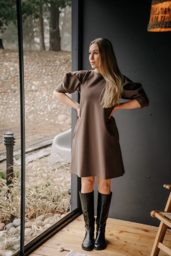 Kleit Lily mini taupe NOL-307