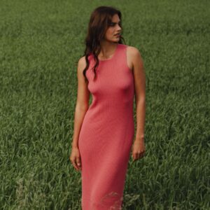 Eva tencel-meriino kleit roosa WSH-192