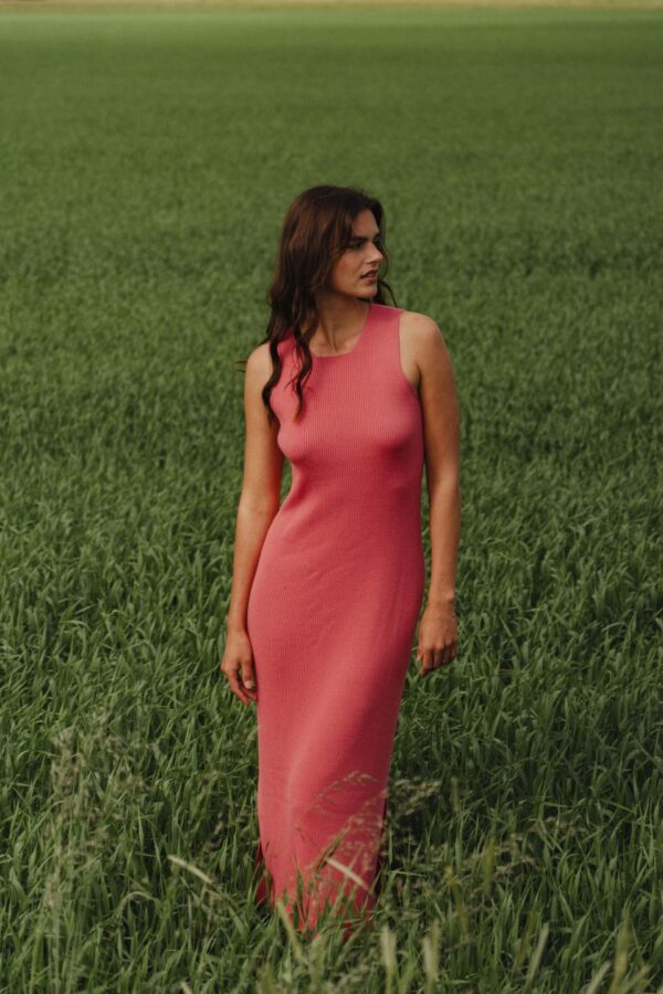 Eva tencel-meriino kleit roosa WSH-192