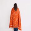 Yuna puuvillane pleed oranz WSH-187 - Image 3