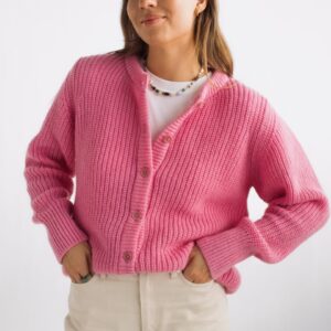 Lola mohäär-villane kardigan roosa WSH-215